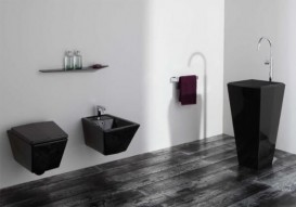 Биде подвесное Artceram JAZZ 36х53,5 см чёрный глянцевый JZB001 03;00