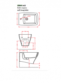Биде подвесное Artceram JAZZ 36х53,5 см белый матовый JZB001 05;00