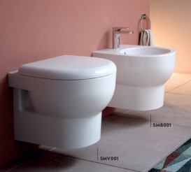 Биде подвесное Artceram Smarty 2.0 35х50 см белый глянцевый SMB001 01;00