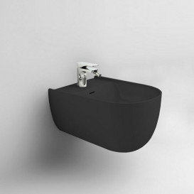 Биде подвесное ArtCeram The One 35х52 см керамика черный матовый THB001 17;00