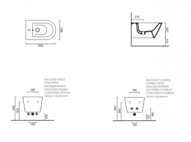 Біде підвісне Catalano Classy 55х35 см 1 отвір під змішувач колір білий матовий 1BS55ZEBM