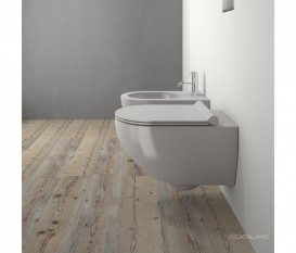 Біде підвісне Catalano Colori Sfera 55х35 см 1 отвір під змішувач колір цемент матовий 1BSF54CS