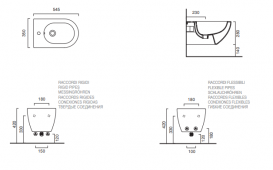Биде подвесное Catalano Colori Sfera 55х35 см 1 отверстие под смеситель цвет коричневый матовый 1BSF54MS