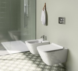 Биде подвесное Catalano Green безободковое с одним отверстием керамика белый 1BS55GR00