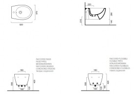 Біде підвісне Catalano Italy 37х52 см кераміка білий глянцевий 1BS52IT00
