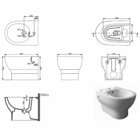 Біде підвісне Devit Fresh New 35.5х48.5 см кераміка білий 2120121