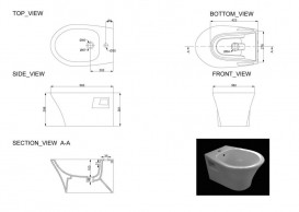 Біде підвісне Devit Gredos 38х56 см санфаянс білий 2020129