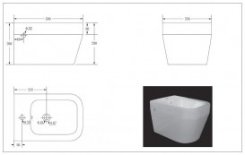 Біде підвісне Devit Optima 35х50 см санфаянс білий 2020130