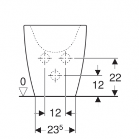Биде напольное Geberit Citterio приставное к стене закрытая форма санфарфор белый KeraTect 500.538.01.1