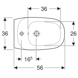 Биде подвесное Geberit Citterio закрытой формы санфарфор белый KeraTect 500.539.01.1