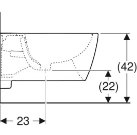 Биде подвесное Geberit iCon 35,5х53 см сантехнический фарфор белый 501.898.00.1
