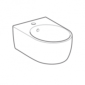 Биде подвесное Geberit iCon закрытой формы санфарфор белый 234000000