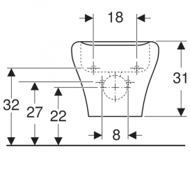 Биде подвесное Geberit myDay закрытой формы санфарфор белый KeraTect 235450600