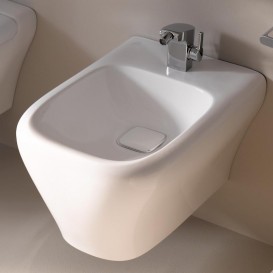 Биде подвесное Geberit myDay закрытой формы санфарфор белый KeraTect 235450600