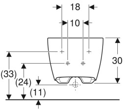 Биде подвесное Geberit One 37х54 см сантехнический фарфор белый матовый 500.690.JT.1