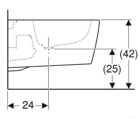Биде подвесное Geberit One 37х54 см сантехнический фарфор белый матовый 500.690.JT.1