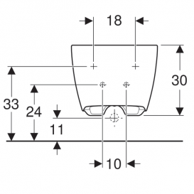 Біде підвісне Geberit ONE закритої форми санфарфор білий KeraTect 500.690.01.1