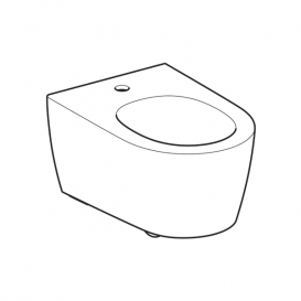 Біде підвісне Geberit ONE закритої форми санфарфор білий KeraTect 500.690.01.1