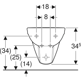 Биде подвесное Geberit Selnova 35х53 см сантехнический фарфор белый 500.264.01.7