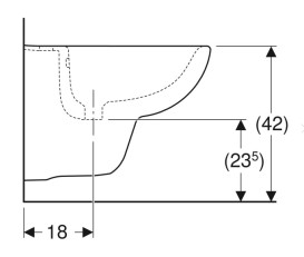 Биде подвесное Geberit Selnova Compact 35,5х48 см сантехнический фарфор белый 500.368.01.7
