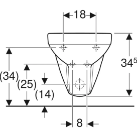 Биде подвесное Geberit Selnova Compact 35х48 см сантехнический фарфор белый 500.272.01.7