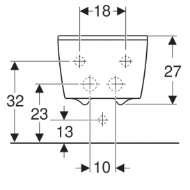 Біде підвісне Geberit Xeno² закритої форми санфарфор білий KeraTect 500.501.01.1