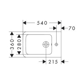 Біде підвісне Hansgrohe EluPura Original Q 36х54 см кераміка SmartClean білий 61172450