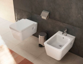 Біде підвісне Hansgrohe EluPura Original Q 36х54 см кераміка HygieneEffect білий 62046450
