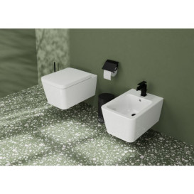 Біде підвісне Hansgrohe EluPura Q 36х54 см кераміка HygieneEffect білий 62044450