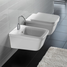 Биде подвесное Hatria Erika Pro Q 53х34,5 см санитарный фарфор белый 00YXHW01