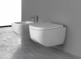 Биде подвесное Hatria Next 36х56 см санфарфор белый Y1F201