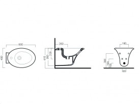 Біде підвісне Hatria Sculture 40x60 см білий Y0BF01