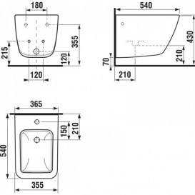 Біде підвісне Jika Pure perla санфарфор білий H8304211003041