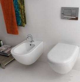 Біде підвісне Kerasan Aquatech чаша овальна біла 372501