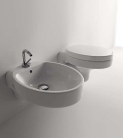 Биде подвесное Kerasan Cento чаша овальная белое 352501