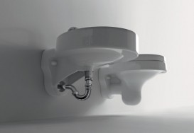 Биде подвесное Kerasan Cento чаша овальная белое 352501