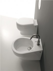 Біде підвісне Kerasan K09 з 1 отвором білий 452501