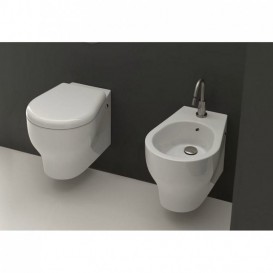 Біде підвісне Kerasan K09 з 1 отвором білий 452501