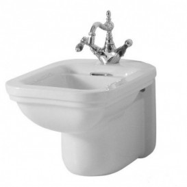 Біде підвісне Kerasan Waldorf з одним отвором біле хром 4125K1