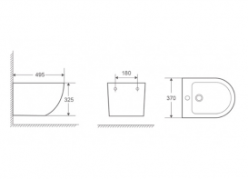 Биде подвесное Koller Pool Round RN-0495-B
