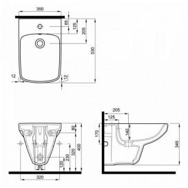 Біде підвісне Kolo Nova Pro M35103000