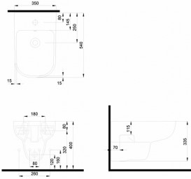 Биде подвесное Kolo Traffic белый L95100900