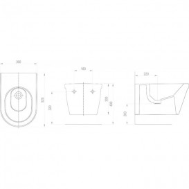 Биде подвесное Ravak Chrome керамика белый X01450