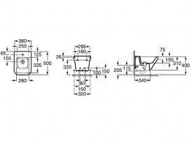Биде подвесное Roca Dama-N 50х36 см керамика белый A357786000