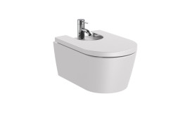 Биде подвесное Roca Inspira 37х56 см сантехническая керамика жемчужный A357525630