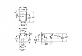 Біде підвісне Roca Inspira Round 56х37 см 1 отвір під змішувач кераміка колір білий A357525000