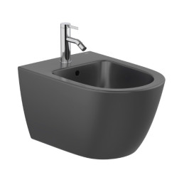 Биде подвесное Roca Ona 36х53 см сантехническая керамика черный матовый A357685080