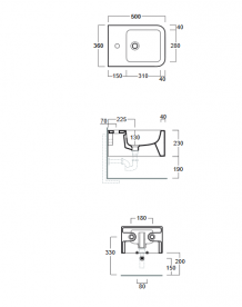 Біде підвісне Simas Flow 36х50 см фаянс білий FL 64/F85