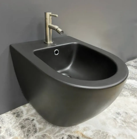 Біде підвісне VBI VULCANO 49х36 см кераміка чорний матовий VBI-020413