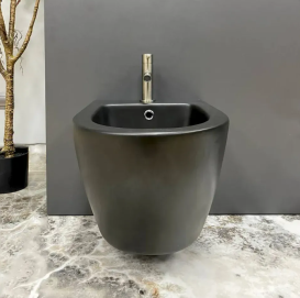 Біде підвісне VBI VULCANO 49х36 см кераміка чорний матовий VBI-020413